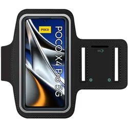 SmartFitness Xiaomi Poco X4 Pro 5G Handy Sport Armband, Smartphone Sportarmband, Schwarz