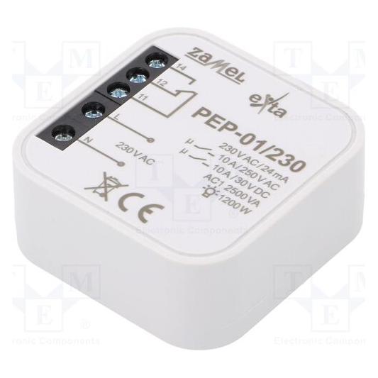 Zamel Elektromagnetisches Relais 230VAC 10A PEP-01/230 EXT10000256 (EXT10000256)