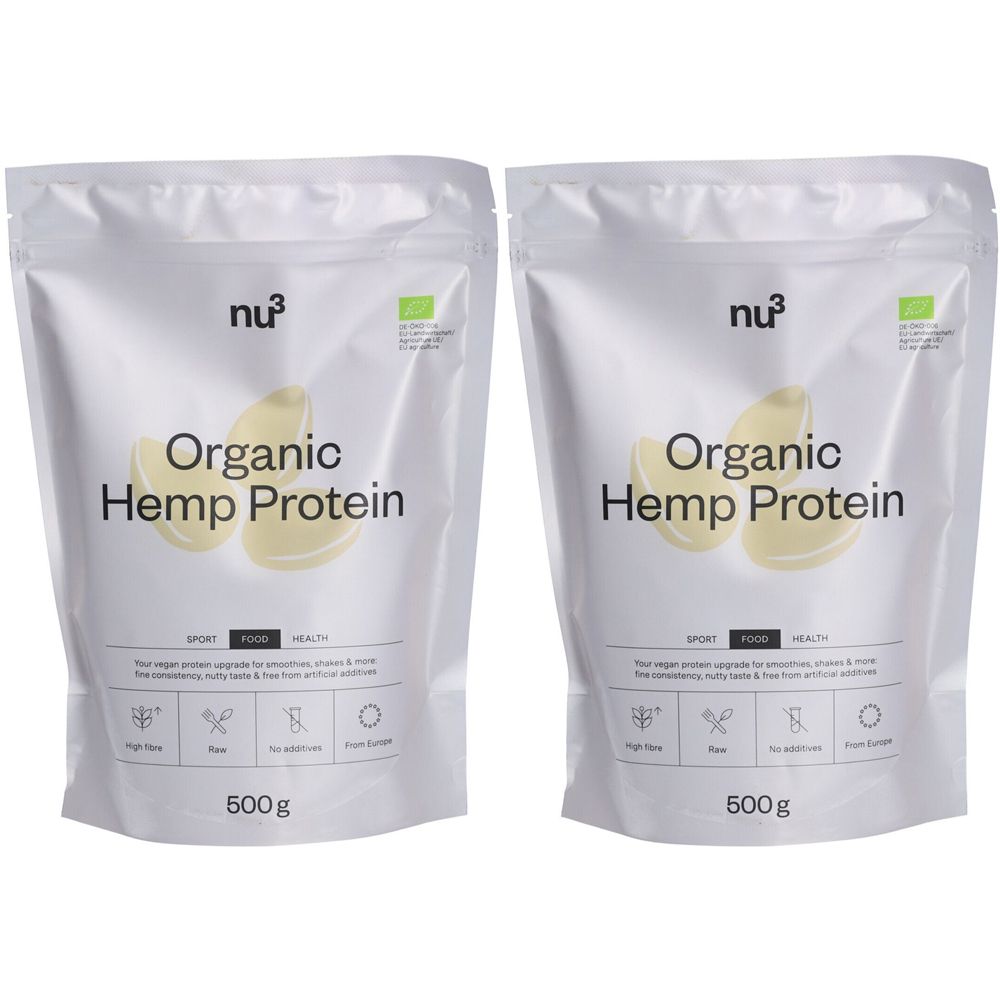 nu3 Bio Hanfprotein Doppelpack 2x500 g Pulver