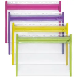 VELOFLEX Reißverschlussbeutel A4 transparent