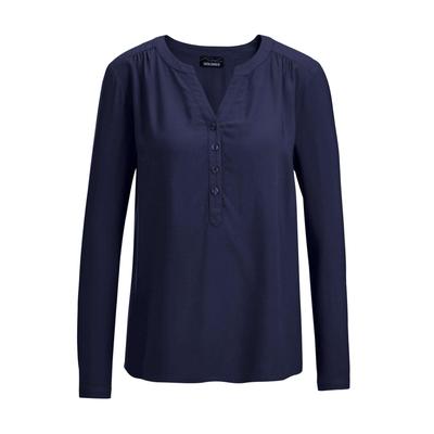 GOLDNER "Elegante Viskosebluse mit V-Ausschnitt" Knopfleiste