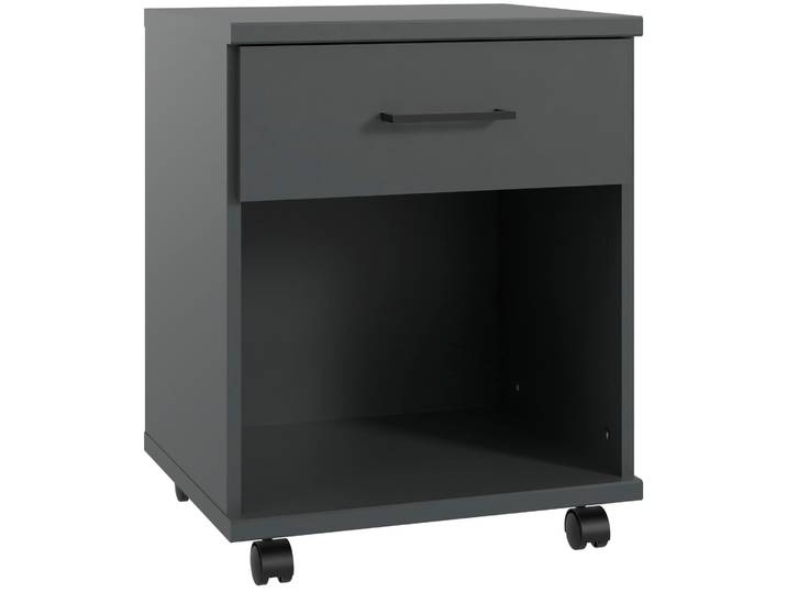 Rollcontainer WIMEX Home Desk , grau (graphit), B:46cm H:58cm T:40cm, Holzwerkstoff, Rollwagen, Rollcontainer, mit 1 Schublade, 46cm breit, 58cm hoch