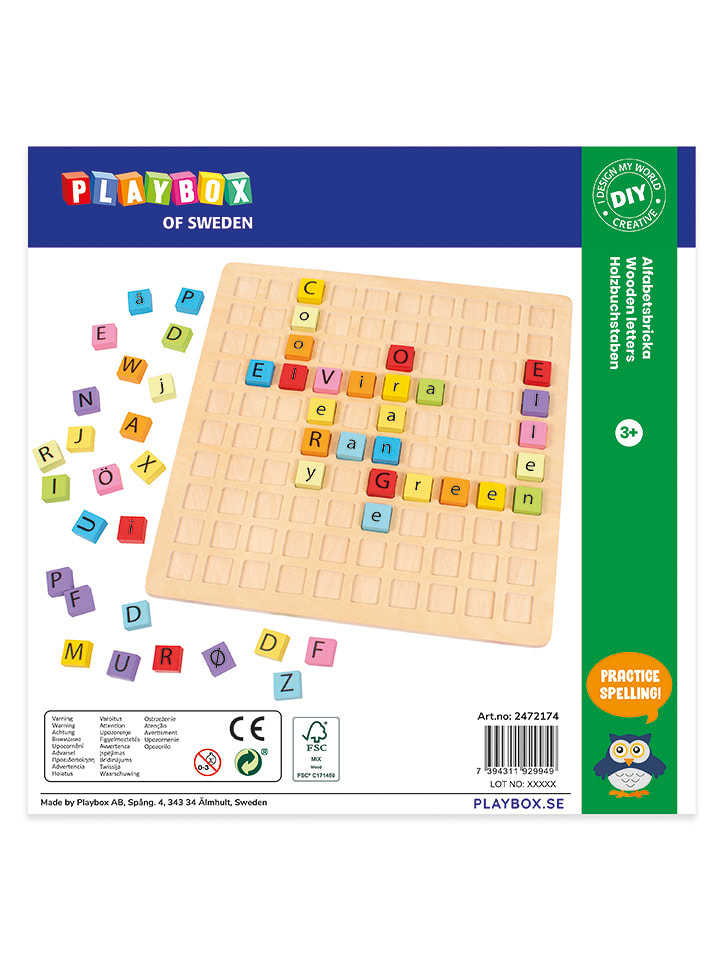 Playbox 100tlg. Holzbuchstaben-Set - ab 3 Jahren - onesize