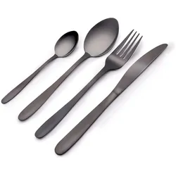 alpina Besteckset 16-teilig Schwarz, Besteck, Schwarz