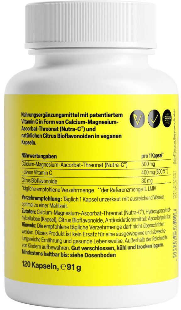 ZeinPharma Vitamin C 400 mg Depot Effekt Kapseln 120 St