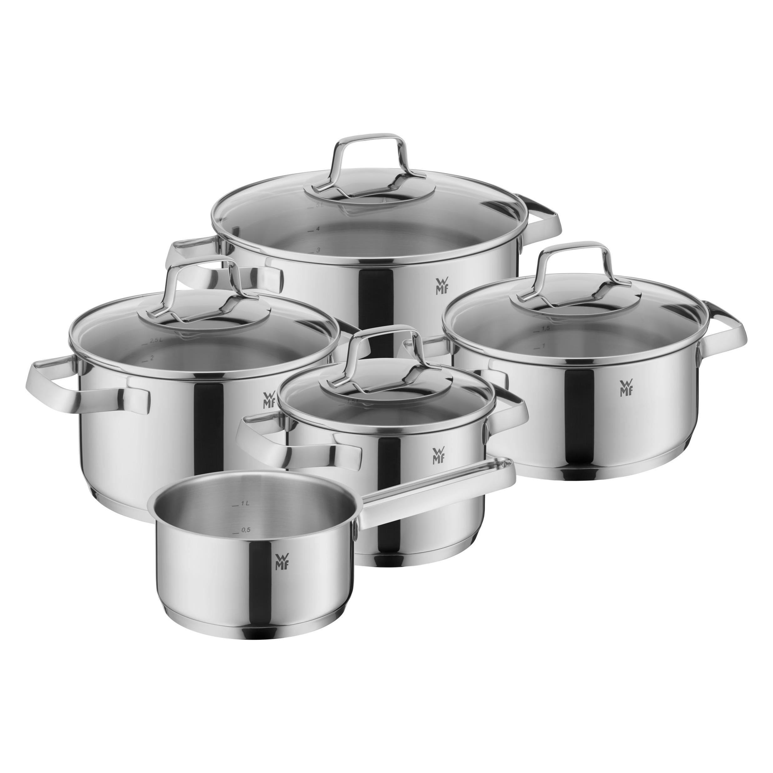 WMF Belmonte Topf-Set 5teilig (751556040), Edelstahl (751556040)