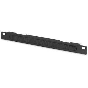 Digitus Kabeldurchführungspanel DN-10-ORG-1-2U-B, Metall, 10 Zoll (254 mm), mit Bürstenleiste, 0,5HE, tiefschwarz