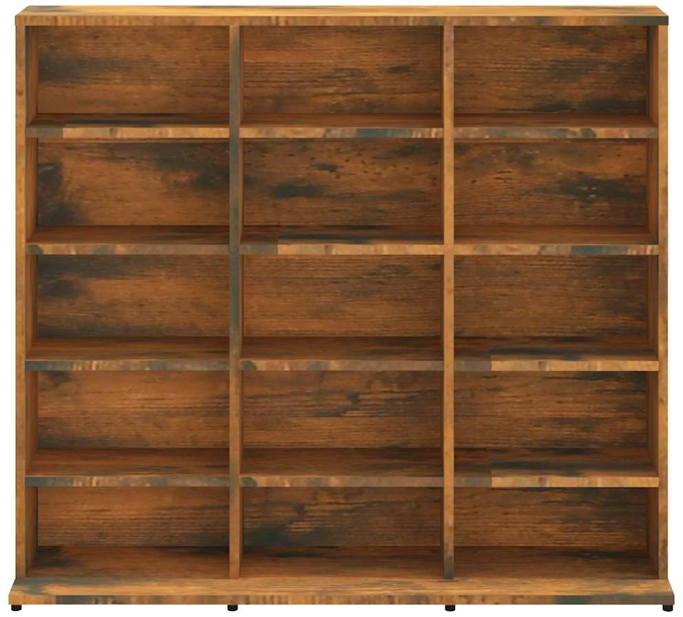vidaXL Armoire à CD Chêne fumé 100x23x89,5 cm Bois d'ingénierie
