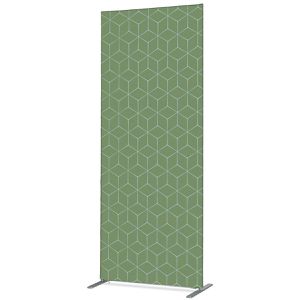 Showdown-Displays Stellwand Hexagon, Trennwand, Stoffbespannung, 200 x 100 cm, grün