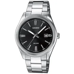 Casio MTP-1302PD-1A1VEF Herrenuhr Schwarz/Silberfarben