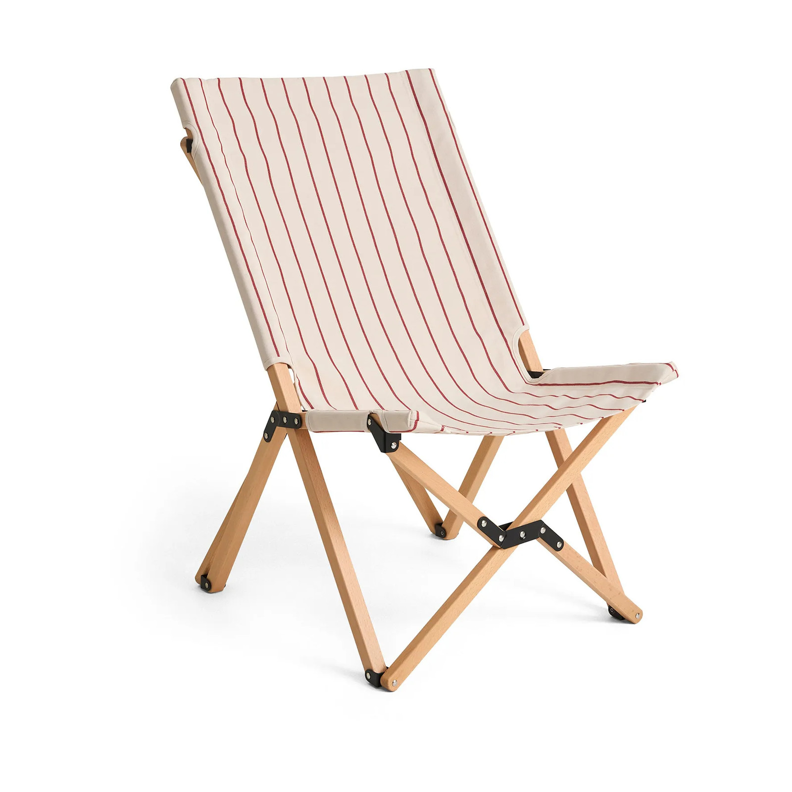 HAY Outdoor Market klapstoel Beige-rood gestreept
