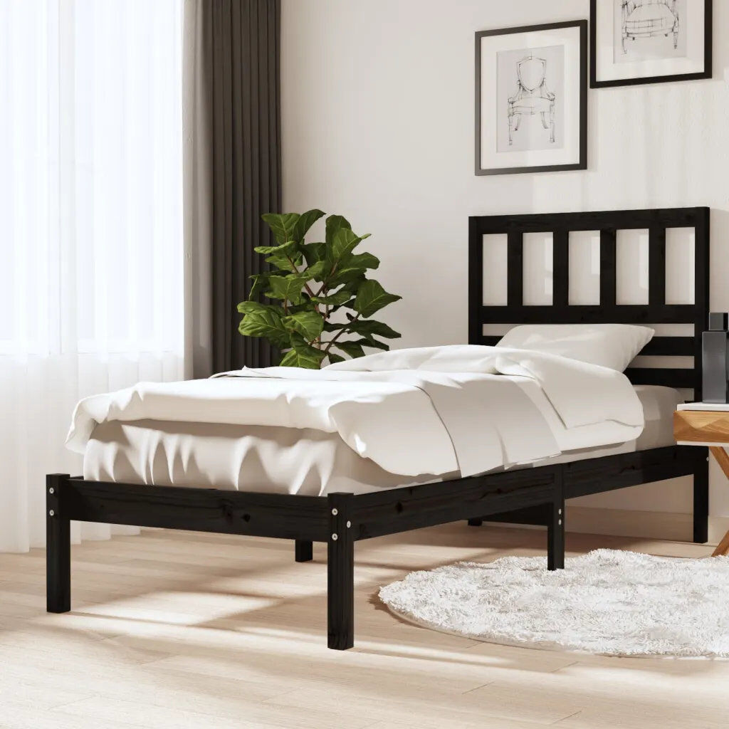 17 Stories Jaabir Solid Wood Bed Beige Small Single (2'6)