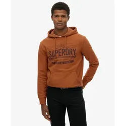 Superdry für Herren. M2014232A Heritage Brand Sweatshirt braun (XL), Lässig, Baumwolle