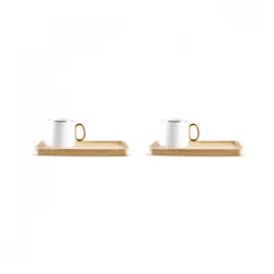 Karaca Ada Bamboo Platte 2 Person Kaffeetasse 90 Ml