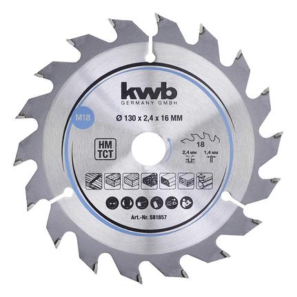kwb Kreissägeblatt HM Mittel Ø 130x16 Z18 (581857)