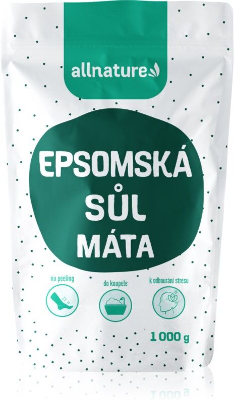 Allnature Epsom salt Mint sel de bain 1000 g