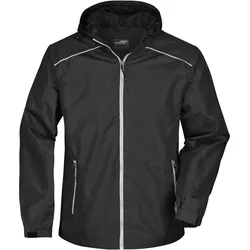 James & Nicholson Herren Regenjacke Regen-Jacke JN1118 black/silver (solid) M
