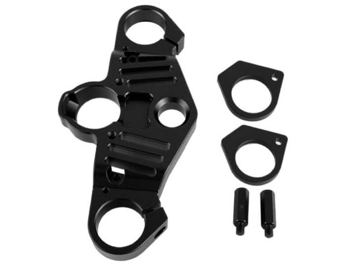 Obere Gabelbrücke， Für Ninja400 Motorradzubehör Gabelbrücke Baum vorne oben Gabel Gabelführung Gabelbrücke，(Black)