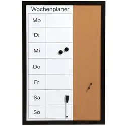 Zeller Kombitafel »Wochenplaner« 60 x 40 cm weiß / braun weiß