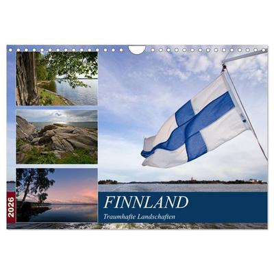 FINNLAND Traumhafte Landschaften (Wandkalender 2026 DIN A4 quer), CALVENDO Monatskalender