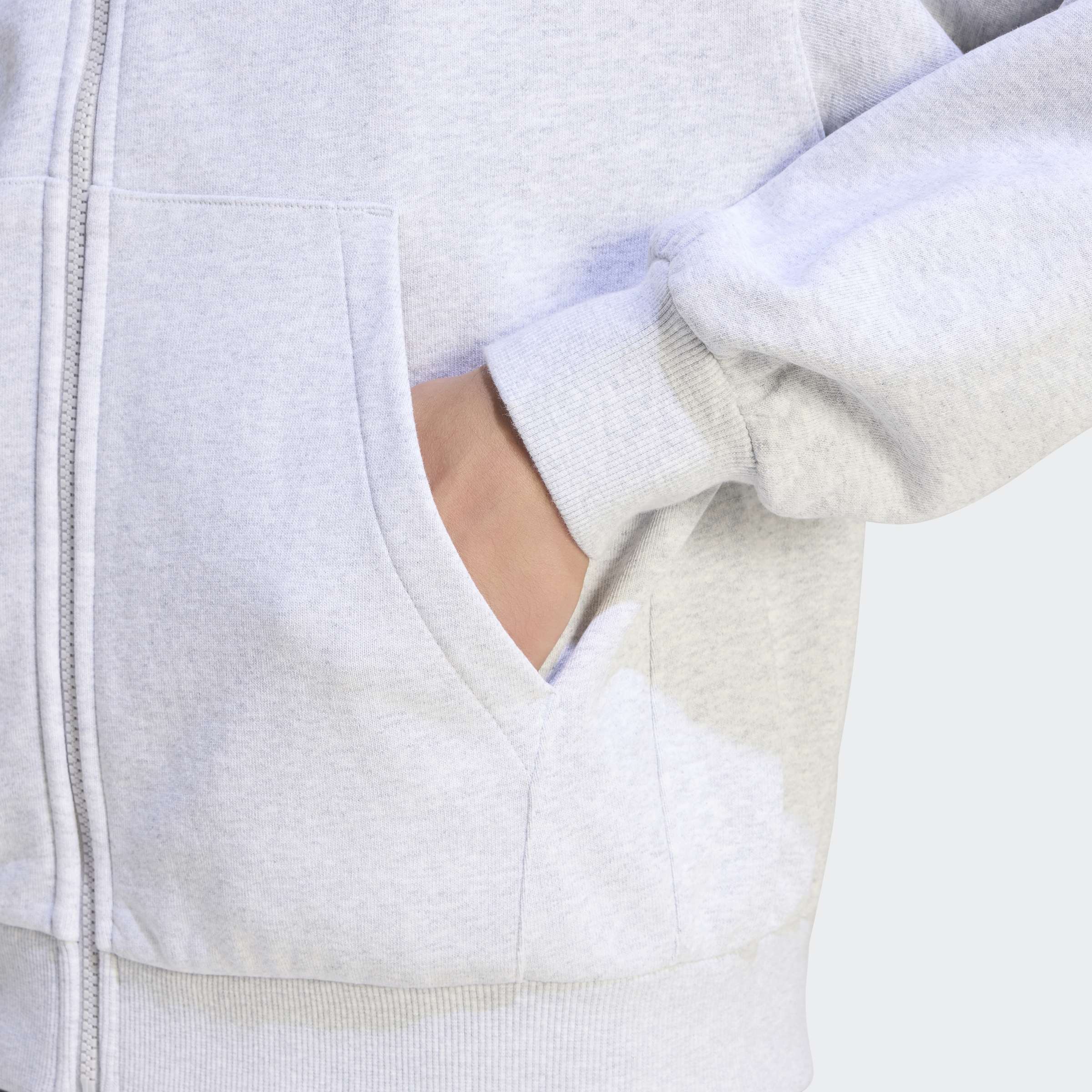 Kapuzensweatshirt ADIDAS SPORTSWEAR "M AK SL FZ", Herren, Gr. M, weiss (lgrauh), Obermaterial: 100% Baumwolle, normal, Rundhals, angesetztes Bündchen, Sweatshirts Kapuzensweatshirt, sportliches Kapuzensweatshirt, schwere Stoffqualität, mit Kapuze lgrauh M