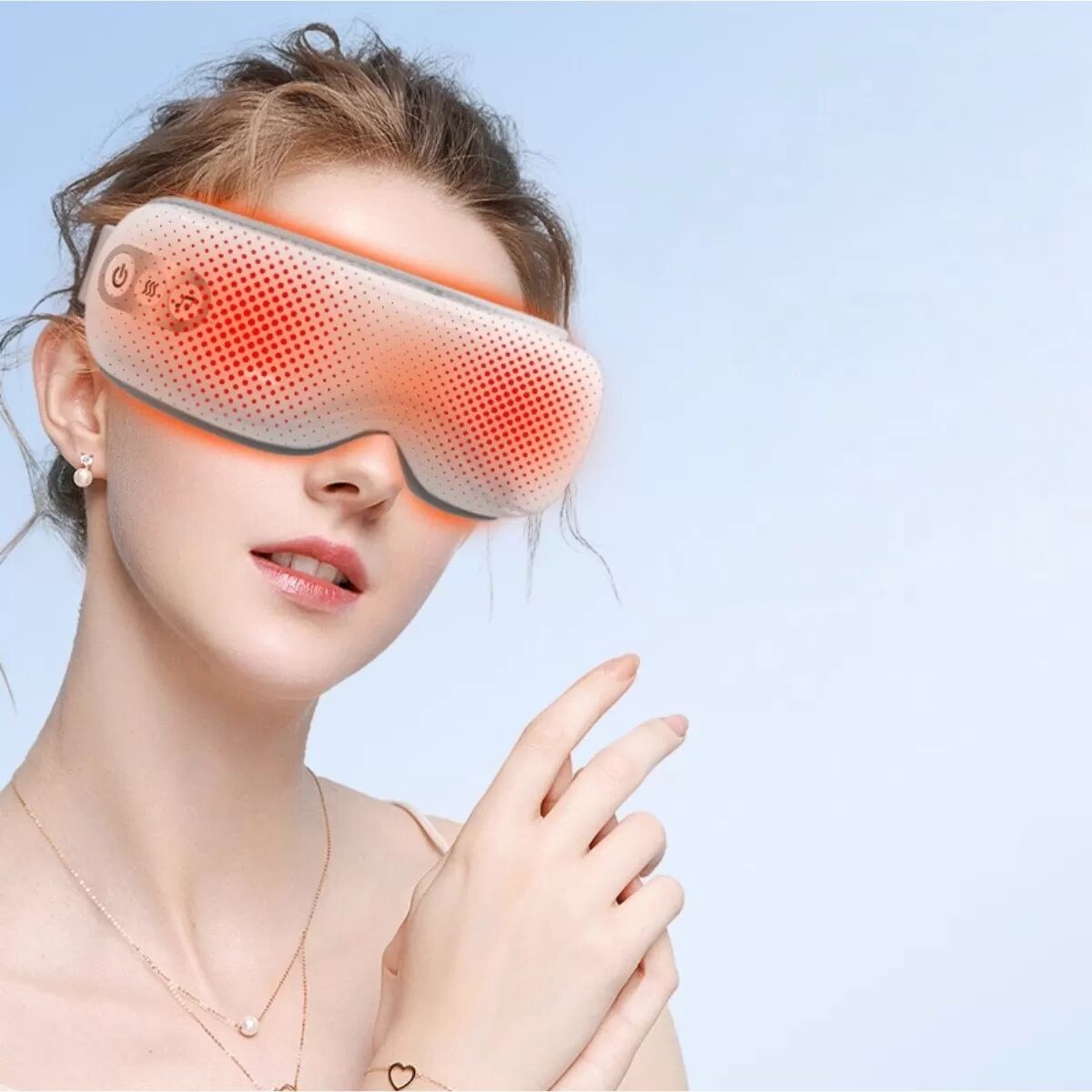 INF E9 Masseur Oculaire Intelligent : Airbag, Chaleur, Vibration & Bluetooth pour Soin des Yeux