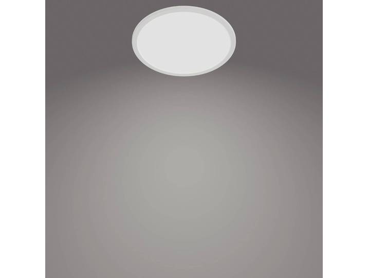 Philips LED Deckenleuchte Superslim, dimmbar, weiß / opal, für Badezimmer, Metall