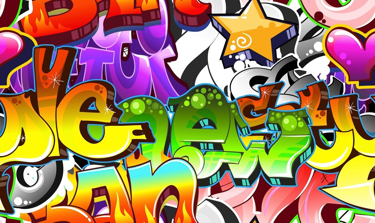 Fototapete PAPERMOON "Graffiti", bunt, B:1,5m L:1,11m, Vlies, Tapeten, Fototapete