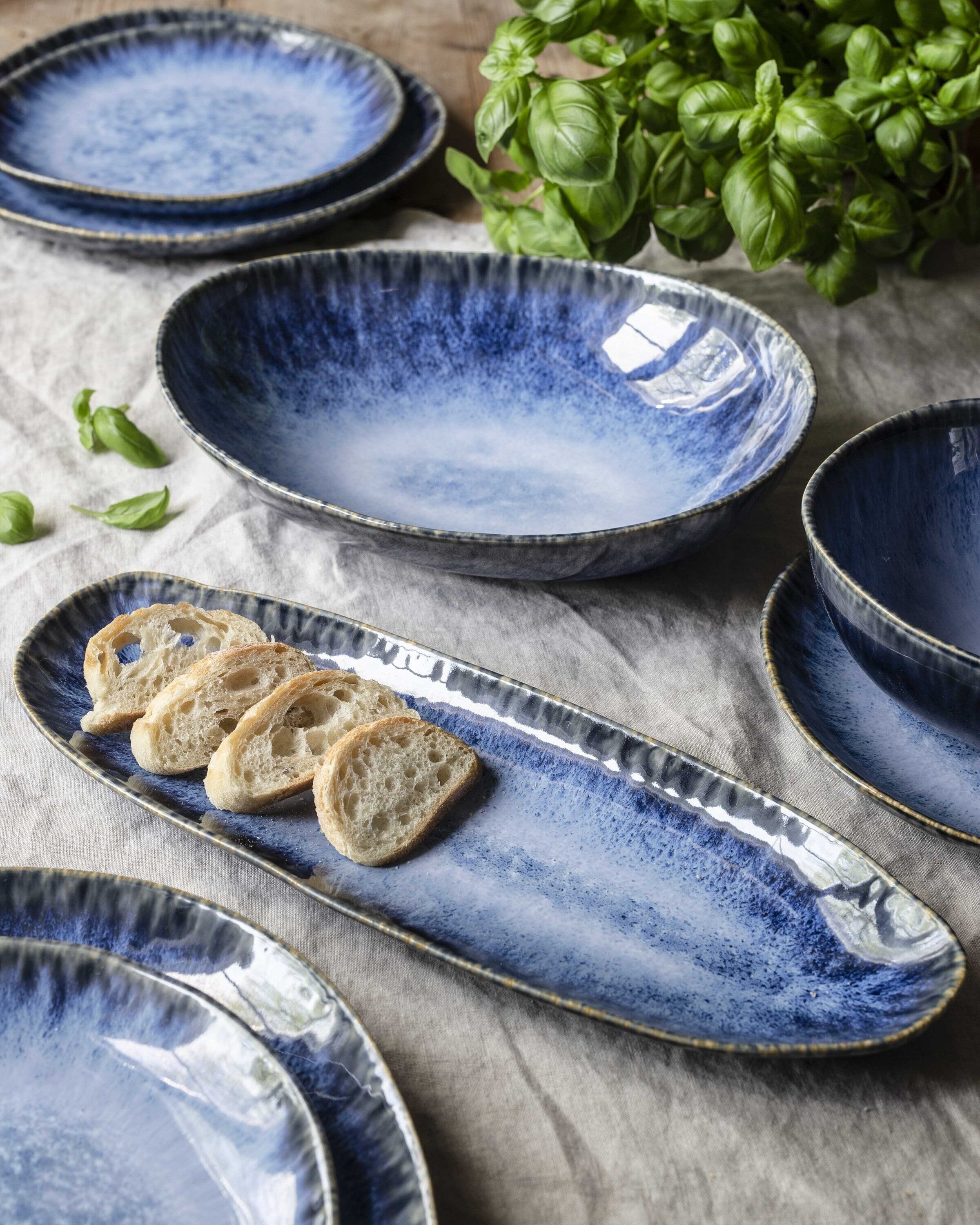 Servierplatte GIPFELSTÜCK "Wilde Schlucht", blau, Servierplatten, Servierplatte