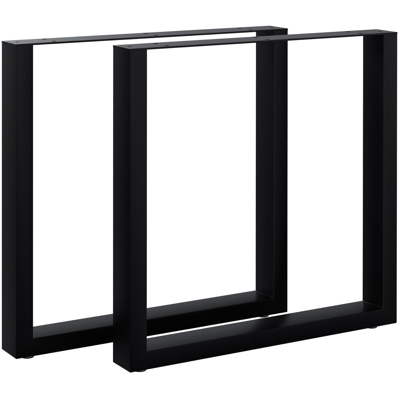 CLP 2x Tischbeine Ilkan, 70 cm Farbe: schwarz, Größe: 70 cm