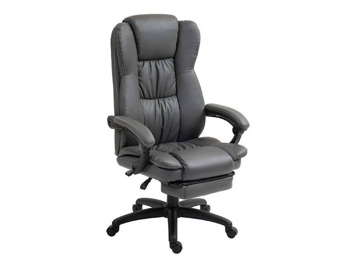 furnicato Bürostuhl Drehstuhl mit Fuß- & Kopfstütze, Massage, 68,5x68,5x113-12 (1 St)