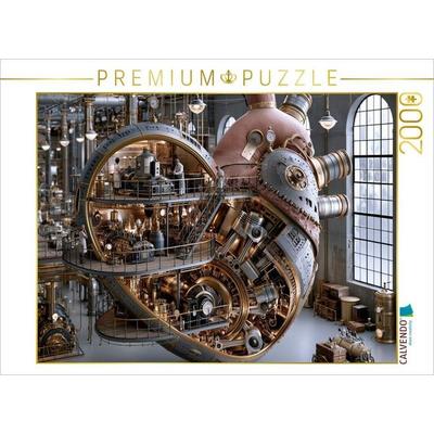 CALVENDO Puzzle Mechanisches Herz in einer Fabrikhalle | 2000 Teile Lege-Größe 90x67cm Foto-Puzzle für glückliche Stunden