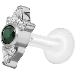 PTFE Labret mit Innengewinde + Titan-Aufsatz DESIGN