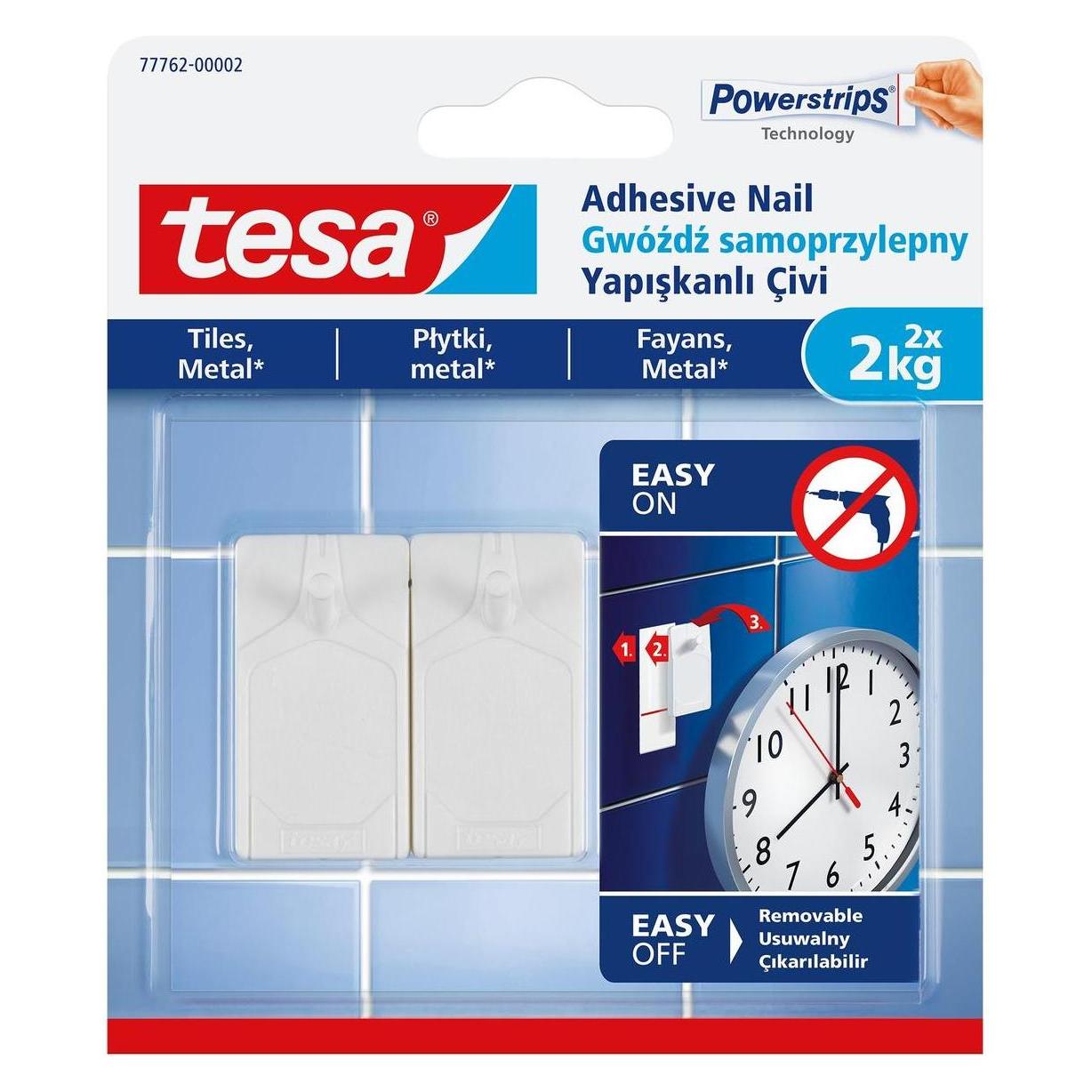 tesa Klebenägel für Fliesen und Metall 2kg 2pcs/pack - (2 pcs.) (77762-00005-00)