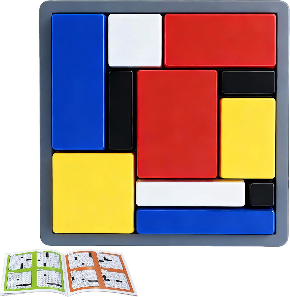 Geometrisch IQ puzzel met 88 uitdagingen voor kinderen en volwassenen, multicolour
