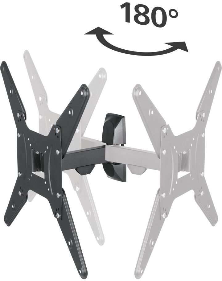 Hama TV-Wandhalterung "Wandhalterung (neigbar, schwenkbar, 32"- 65", VESA 400x400)", schwarz, Gerätehalterungen, bis 20 kg, TV-Wandhalterung