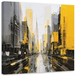 LEINWANDBILD Moderne Stadt Gelb 50x50cm