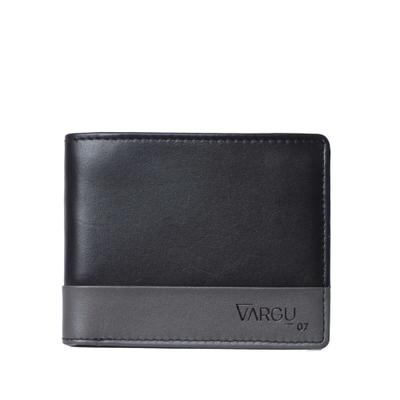 Geldbörse VARGU "SOM 1", Damen, schwarz (schwarz, grau), Rindsleder, Kleinlederwaren, LGW zertifiziertes Leder