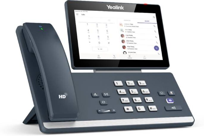 Yealink MP58-WH E2 Teams Téléphone de bureau avec Android 13, certification Teams, combiné sans-fil, Wifi et écran tactile 7'', conçu pour une