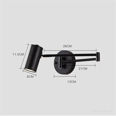 Uplifted Finds Nordic Foldable LED Wall Lamp Adjustable Angle For Bedroom And Home Lighting black