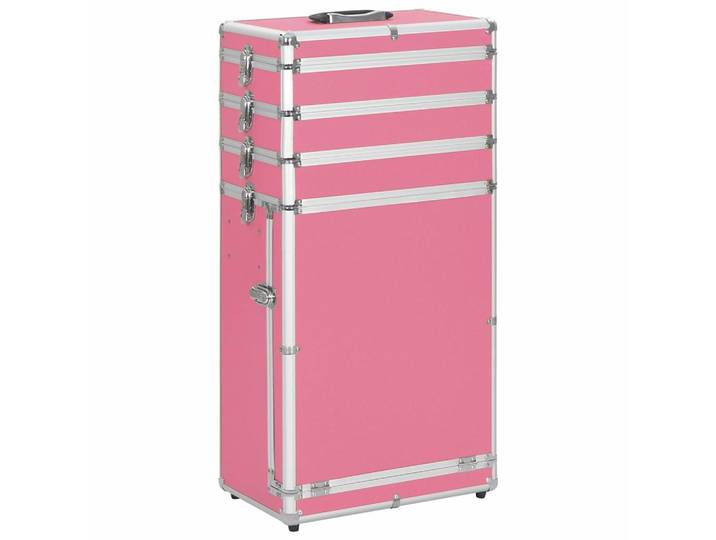 vidaXL Kosmetikkoffer Aluminium Rosa