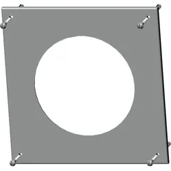 Wolf Rosette DN80, eckig weiß, aus PP