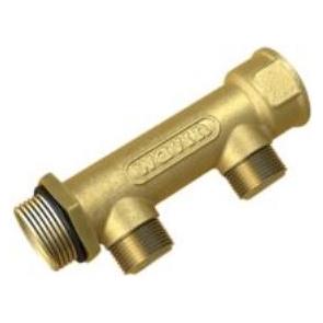 Wavin 3/4' ford.rør 2 afg.1/2' - CC 50mm (4063963)