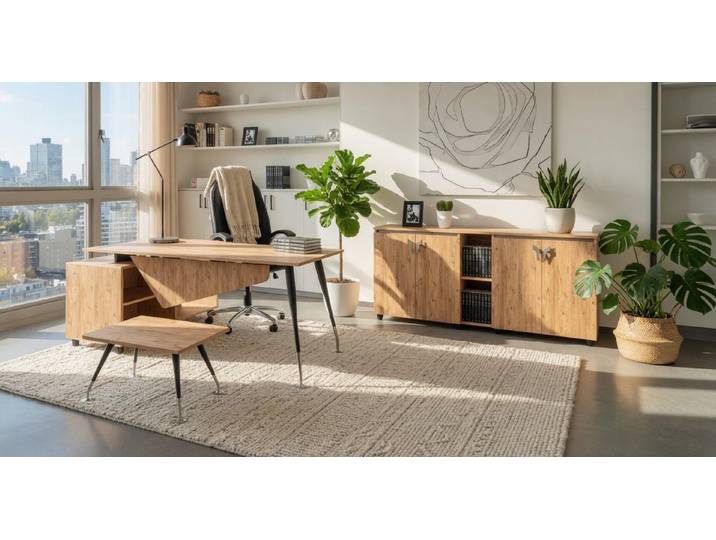 Xlmoebel Büromöbel-Set Modernes Arbeitszimmer-Set: Schreibtisch, Konsole und Couchtisch, Made in Europa