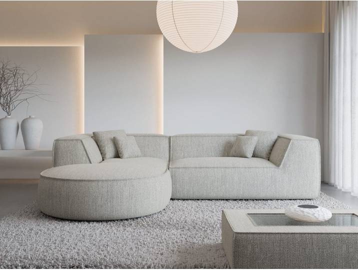 Stoff Ecksofa Monterola L-Form