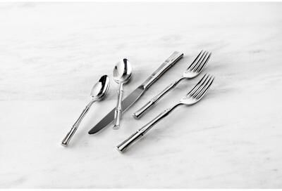 Fortessa Royal Pacific PVD 18/10 Stainless Steel, 5 Piece Flatware Set (Service for 1), Brushed Champagne
