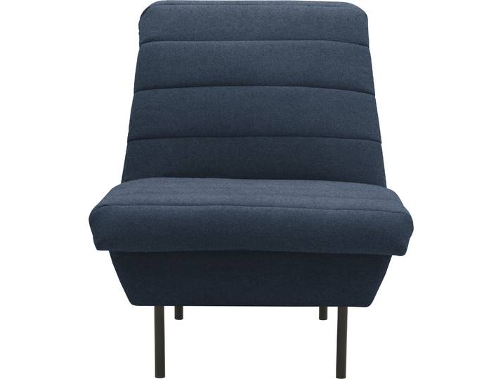 Sessel LOOKS IX , blau (dunkelblau), B:72cm H:92cm T:103cm, 100% Polyester, LOOKS BY WOLFGANG JOOP, Sessel, Sessel, Quersteppung, ohne Armlehnen