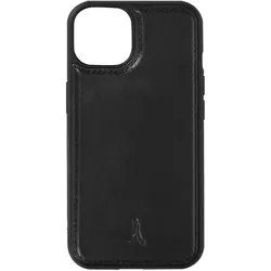 Akashi Hülle aus Echtleder Series (Apple iPhone 13, Apple iPhone 14), Smartphone Hülle, Schwarz