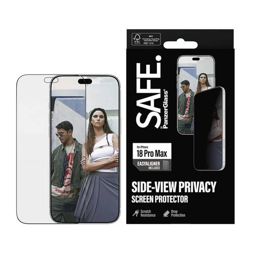 PanzerGlass SAFE Displayschutzglas mit Blickschutz Apple iPhone 18 Pro Max 1 St. Seitlicher Blickschutz SA08764