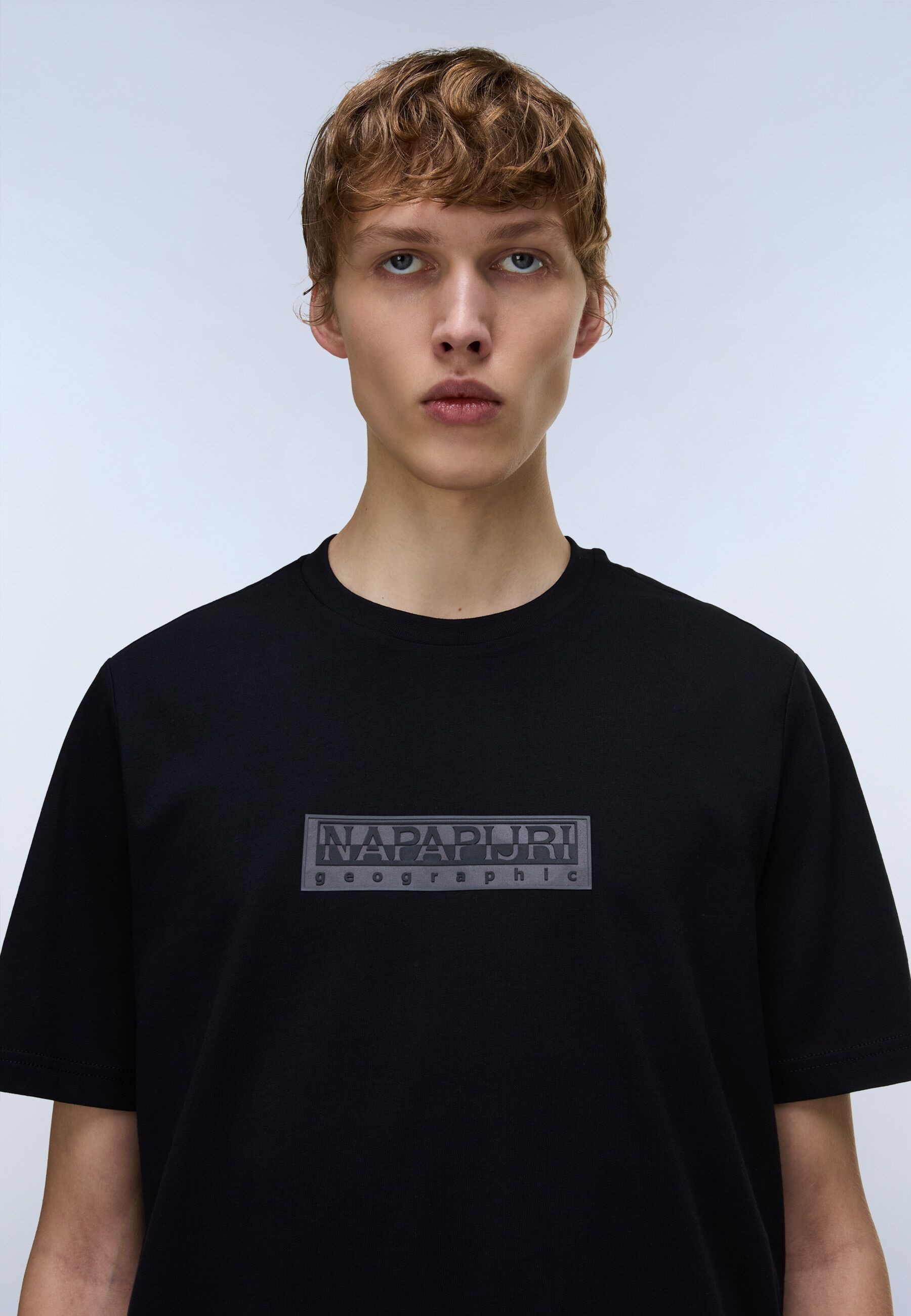 T-Shirt NAPAPIJRI "BOX LOGO", Herren, Gr. M, schwarz (schwarz beauty), Jersey, Obermaterial: 100% Baumwolle, normal, Rundhals, Shirts T-Shirt, Kurzarmdesign, mit Rundhalsausschnitt, aus Baumwolle schwarz beauty M